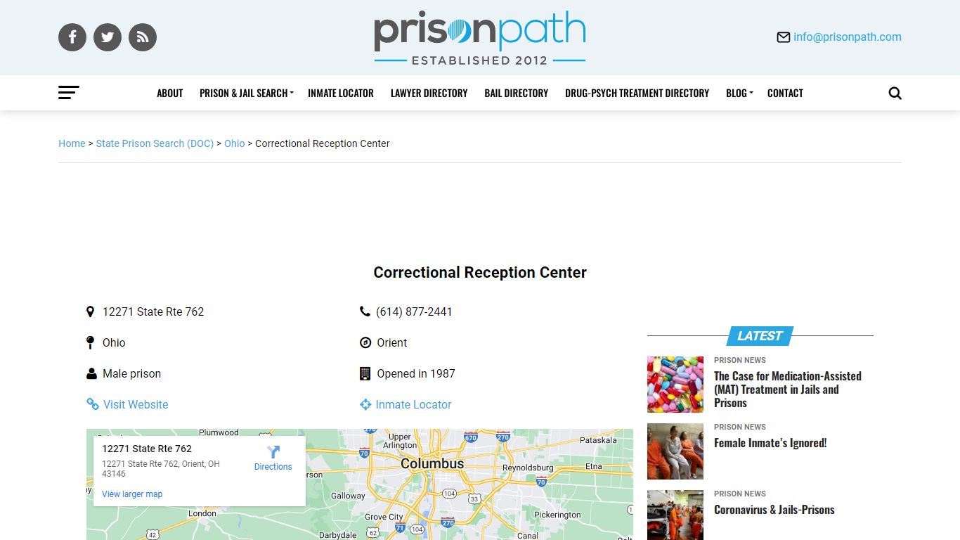 Correctional Reception Center - Prison Inmate Search ...